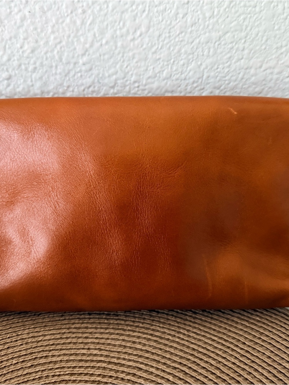 Patricia Nash Cognac Brown Leather Fold-Over Clutch - Picture 2 of 5
